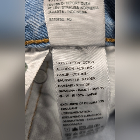 Levi Strauss & Co 501 Jeans Shorts Denim 28 Distressed Button Fly Cotton - Picture 5 of 6